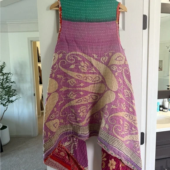 Vibrant Patchwork Kantha Vest - Picture 9 of 9